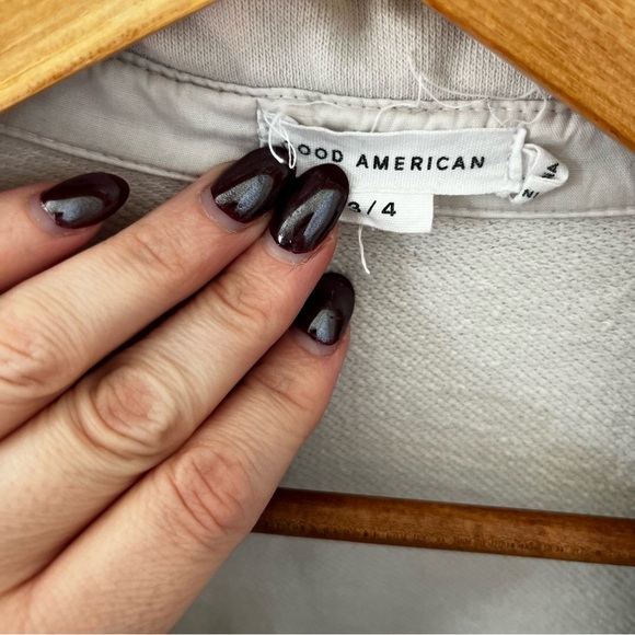 Good American Cream Button-Front Shacket - Picture 2 of 3